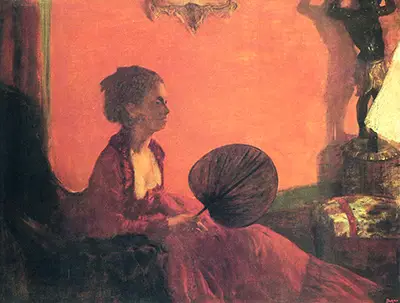 Madame Camus with a Fan Edgar Degas
